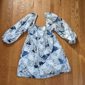 J. Crew Blue Patchwork Dress